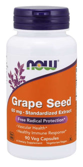 Traubenkernextrakt 60 MG 90 Kapseln NOW FOODS